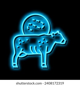 anthrax cow neon light sign vector. anthrax cow illustration