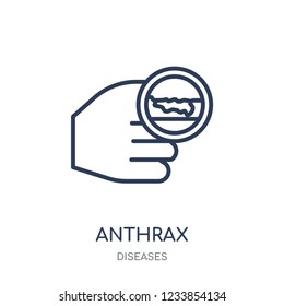 Anthrax icon. Anthrax linear symbol design from Diseases collection. Simple outline element vector illustration on white background