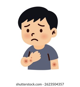 Concepto de enfermedad por infección por ántrax. Ilustración vectorial