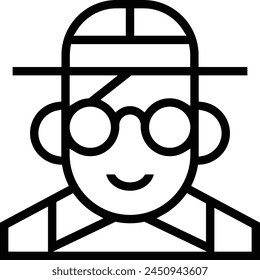 anthropologist icon. Thin linear style design isolated on white background