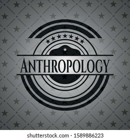 Anthropology black emblem. Vintage. Vector Illustration. Detailed.