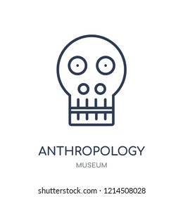Anthropology icon. Anthropology linear symbol design from Museum collection. Simple outline element vector illustration on white background.