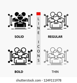 Anthropometry, body, data, human, public Icon in Thin, Regular, Bold Line and Glyph Style. Vector illustration