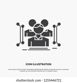 Anthropometry, body, data, human, public Icon. glyph vector gray symbol for UI and UX, website or mobile application