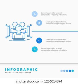 Anthropometry, body, data, human, public Infographics Template for Website and Presentation. Line Blue icon infographic style vector illustration