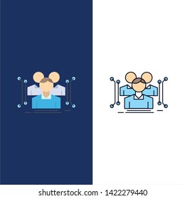 Anthropometry, body, data, human, public Flat Color Icon Vector