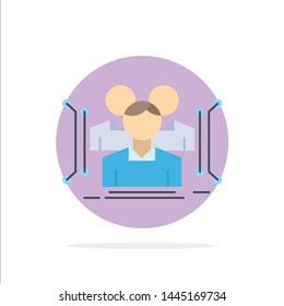 Anthropometry, body, data, human, public Flat Color Icon Vector