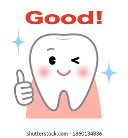 Anthropomorphic tooth character (Signal to Good)
