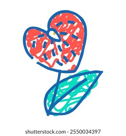 anthurium flower doodle icon sketch vector. anthurium flower sign. isolated symbol illustration