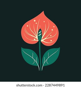 Anthurium-Blume, Vektorgrafik-Logo