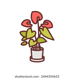 Anthurium icon in vector. Logotype