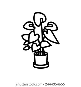 Anthurium icon in vector. Logotype