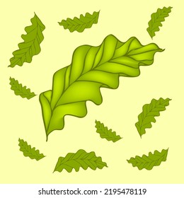 An anthurium leaf isolated on a bright yellow background patterned graphic art of nature suitable for wallpaper designs, templates and illustrations