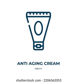 Anti Aging Cream Icon. Linear Vector Illustration From Pretty Collection. Outline Anti Aging Cream Icon Vector. Thin Line Symbol For Use On Web And Mobile Apps, Logo, Print Media.