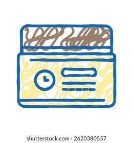 produto creme anti envelhecimento doodle ícone esboço vetor. sinal de produto creme anti envelhecimento. ilustração de símbolo isolado