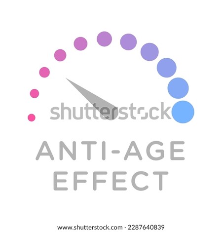 Anti aging formula cosmetics vector badge logo icon