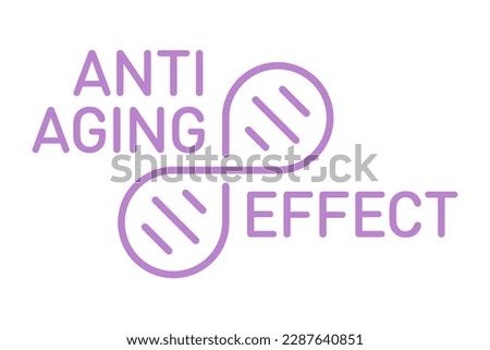 Anti aging formula cosmetics vector badge logo icon