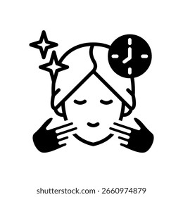 Icono de envejecimiento anti Ilustración vectorial mixta