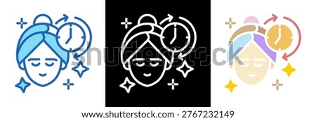Anti Aging Icon triplestyle Vector Illustration