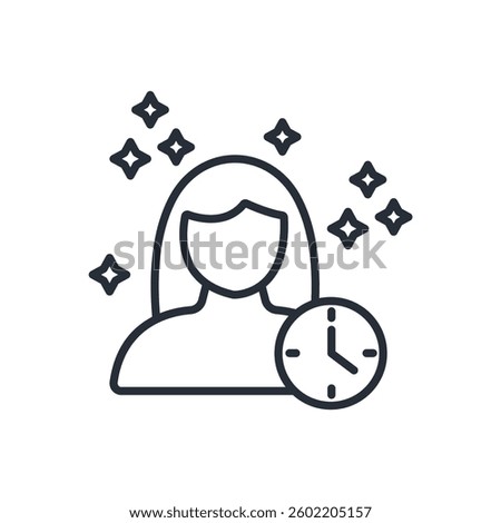 anti aging icon. vector.Editable stroke.linear style sign for use web design,logo.Symbol illustration.