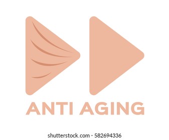 anti aging skin icon and vector