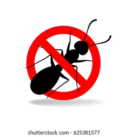 Anti ant (no ants) vector sign for insecticide