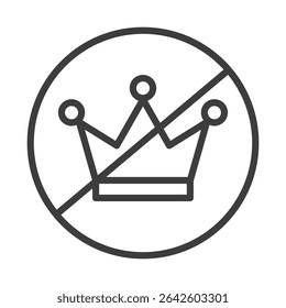 anti authoritarian clip art icon symbol, independence freedom concept, politics and government, isolated line vector illustration