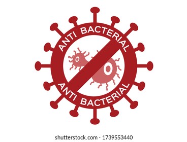 vector de coronavirus antibacterianos / virus y icono germinal / antibacteriano