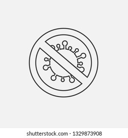 anti bacteria line icon