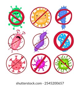 anti bacteria set cartoon. sanitizer germicide, sterilize hygiene, protect kill anti bacteria sign. isolated symbol vector illustration