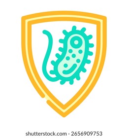 Anti-Bakterien-Farbsymbol-Vektor. antibakterielles Zeichen. einzelne Symbolgrafik
