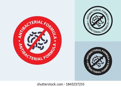 ilustración vectorial de fórmula antibacteriana, signo, logotipo, emblema, atención de la salud, médico