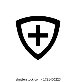 Anti bacterial glyph icon design. Health protection icon design. Badge health illustration vector. Black glyph vector icon.