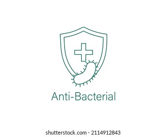 Ilustración vectorial de iconos antibacterianos 