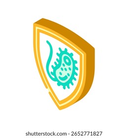 anti bacterial isometric icon vector. anti bacterial sign. isolated symbol illustration