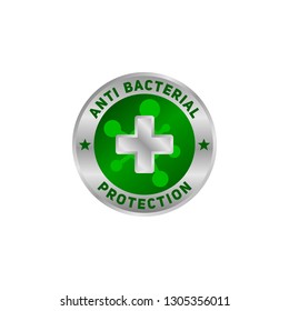 Anti Bacterial Protection Symbol, For Your Healthy Product.