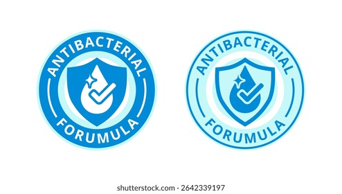 Ilustración vectorial antibacteriana de signos y etiquetas
