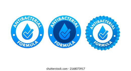 Anti bacterial and virus solution. 3d shield icon. White background