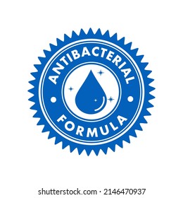 Anti bacterila formula logo template illustration. suitable for package product