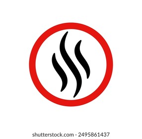 Anti bad smell icon. Odor control label. Forbidden flavors symbol. Strong flavors are not allowed. Deodorant sign. No perfume icon. Forbidden smoke. Vector illustration isolated on white background.