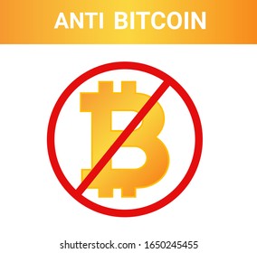 anti bitcoin sign crossed out
