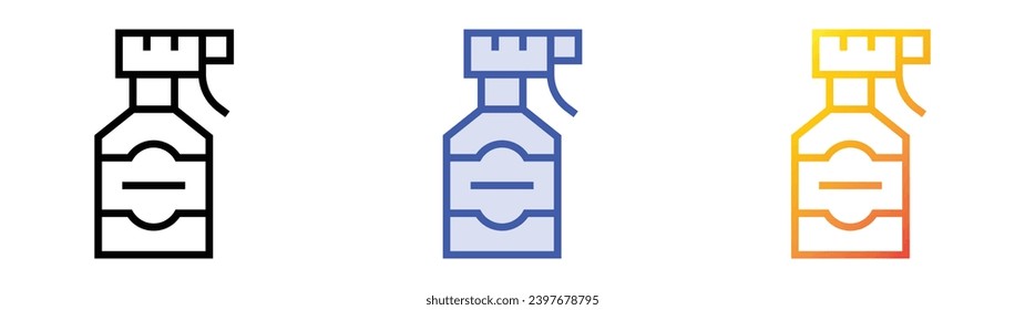 anti bug icon. Linear, Blue Fill and Gradient Style Design Isolated On White Background