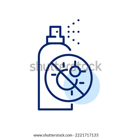 Anti bug spray. Pixel perfect, editable stroke line icon