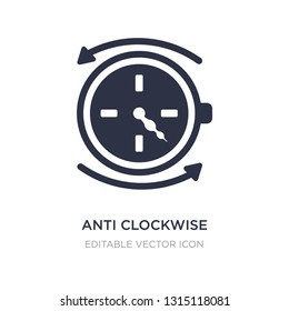 anti clockwise icon on white background. Simple element illustration from UI concept. anti clockwise icon symbol design.