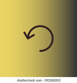Anti clockwise rotating arrow icon. Counter vector