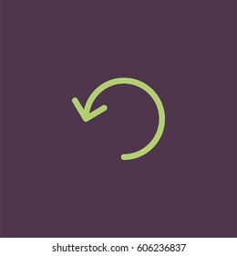 Anti clockwise rotating arrow icon. Counter vector