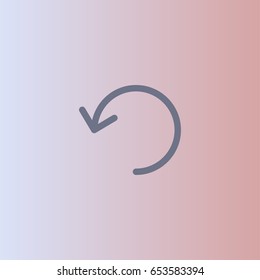 Anti clockwise rotating arrow icon. Counter vector