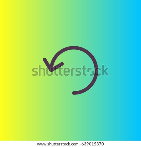 Anti clockwise rotating arrow icon. Counter vector