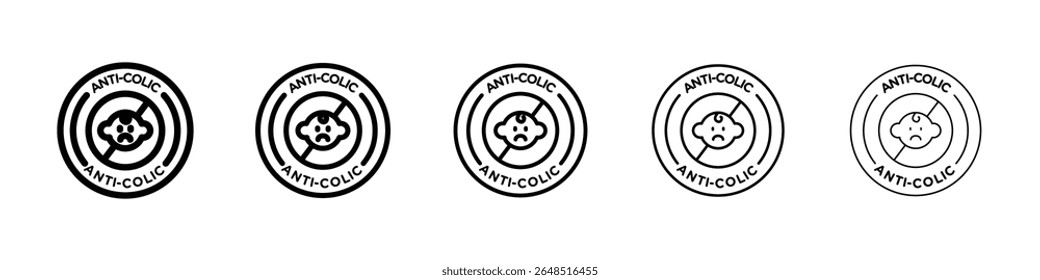 Anti colic baby cry icon filled flat sign concept for web design.
