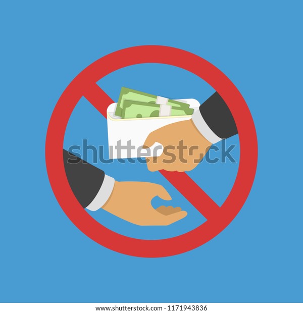 Anti Corruption Concept Man Gives Envelope 库存矢量图 免版税 1171943836